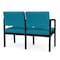 Lesro Lenox 2 Seat Tandem Seating W/ No Center Arm, 43.5 in W 24.5 in L 32 in H LS2101 - alternate 3